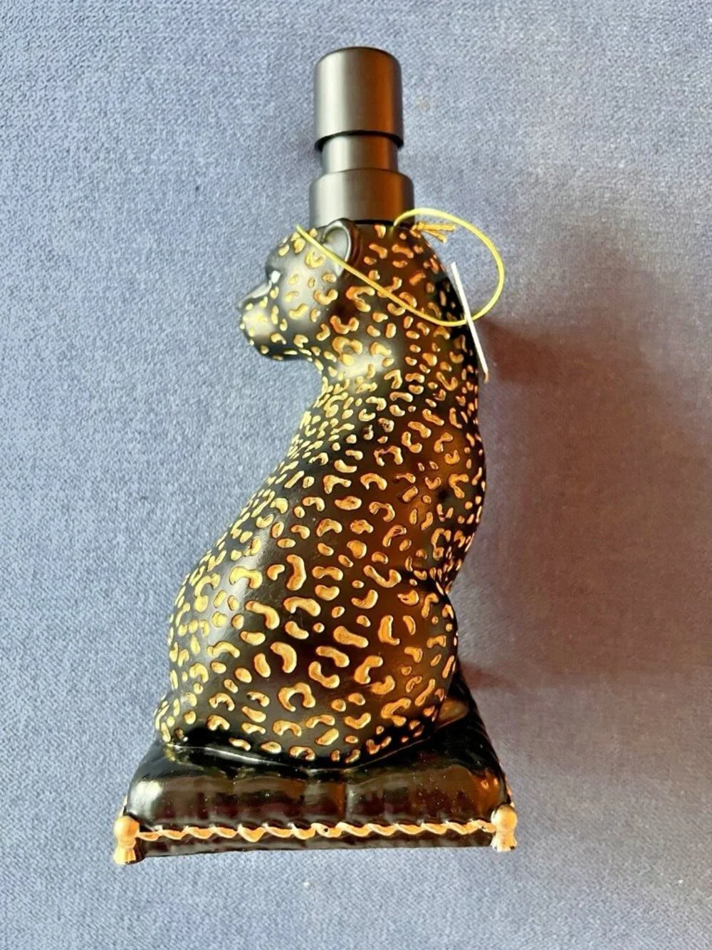 Black & Gold Leopard Soap Pump Elite Bathroom Decor Luxury Animal Print Vanity